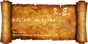 Kökény Erika névjegykártya
